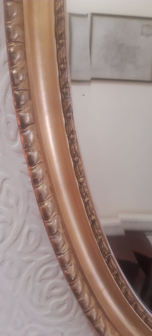 OVAL GILT MIRROR 19TH CENTURY - ADDITIONAL PHOTO 2