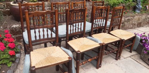 8 SPINDLEBACK CHAIRS 19TH CENTURY - ADDITIONAL PHOTO 3