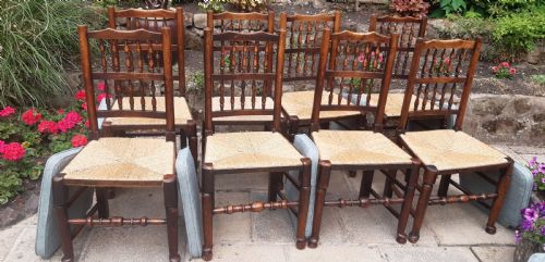 8 SPINDLEBACK CHAIRS 19TH CENTURY - ADDITIONAL PHOTO 4