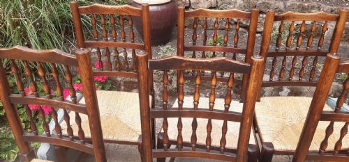 8 SPINDLEBACK CHAIRS 19TH CENTURY - ADDITIONAL PHOTO 8