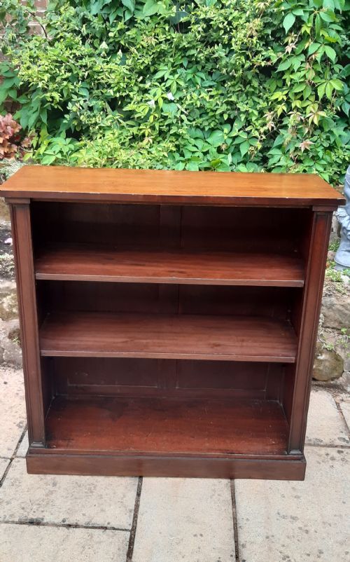 mahogany open bookcase adjustable shelves - CATEGORY: ANTIQUE BOOKCASES - DATED VICTORIAN