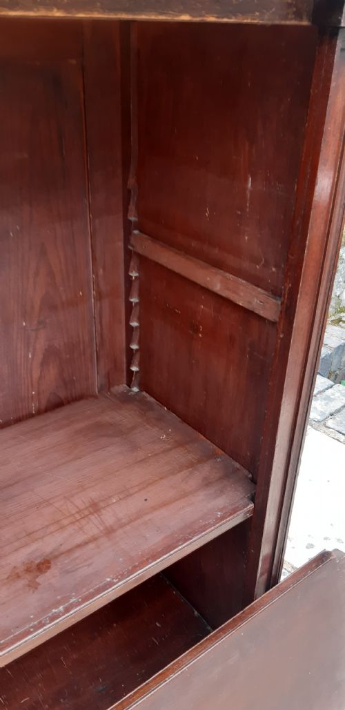 MAHOGANY OPEN BOOKCASE ADJUSTABLE SHELVES - ADDITIONAL PHOTO 5