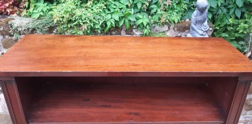 MAHOGANY OPEN BOOKCASE ADJUSTABLE SHELVES - ADDITIONAL PHOTO 7