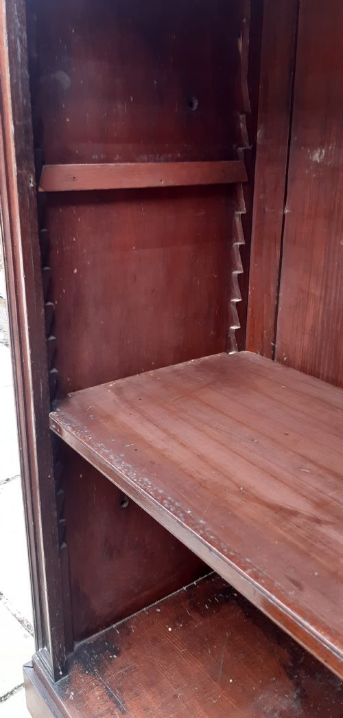 MAHOGANY OPEN BOOKCASE ADJUSTABLE SHELVES - ADDITIONAL PHOTO 9