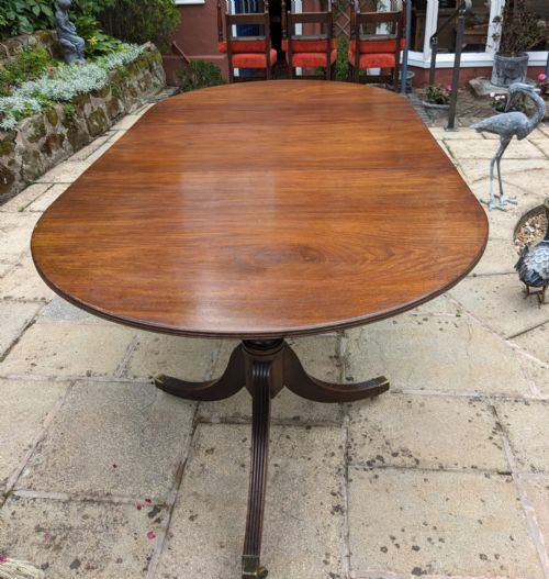MAHOGANY PEDESTAL 8 SEATER DINING TABLE - ADDITIONAL PHOTO 8