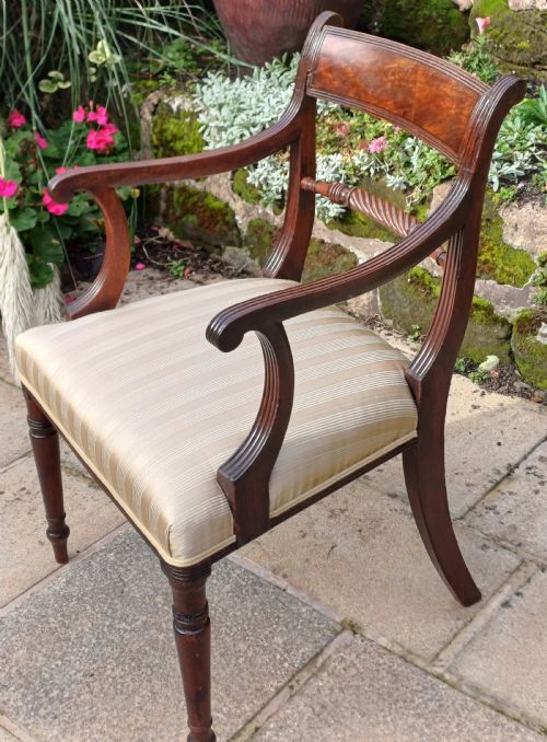 REGENCY MAHOGANY CARVER ARM CHAIR - ADDITIONAL PHOTO 1