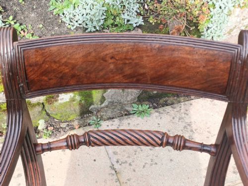 REGENCY MAHOGANY CARVER ARM CHAIR - ADDITIONAL PHOTO 2