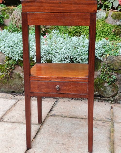 GEORGIAN BEDSIDE TABLE WASHSTAND MAHOGANY - ADDITIONAL PHOTO 1
