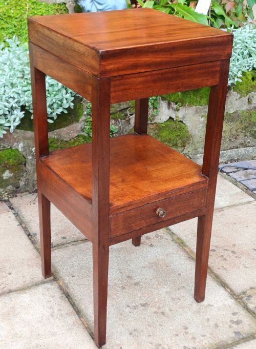 GEORGIAN BEDSIDE TABLE WASHSTAND MAHOGANY - ADDITIONAL PHOTO 2