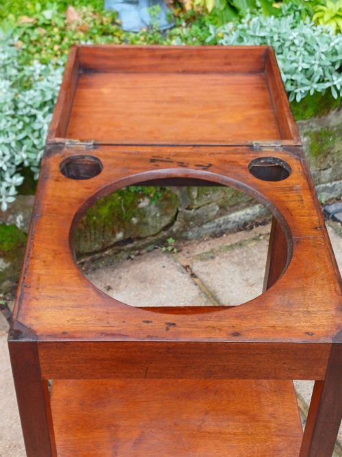 GEORGIAN BEDSIDE TABLE WASHSTAND MAHOGANY - ADDITIONAL PHOTO 5