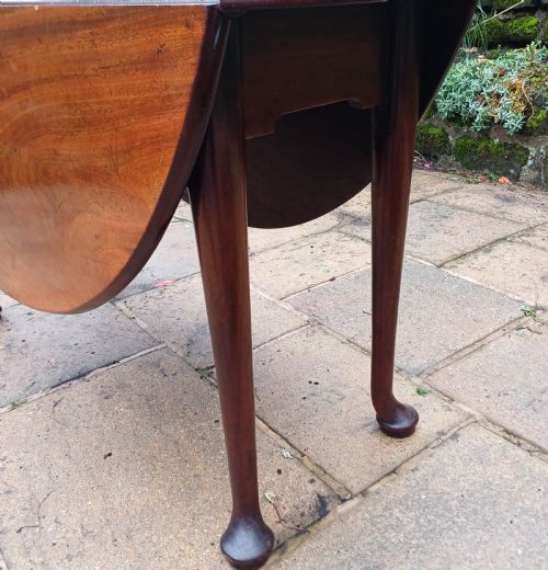 GEORGIAN MAHOGANY DROP LEAF DINING TABLE - ADDITIONAL PHOTO 1