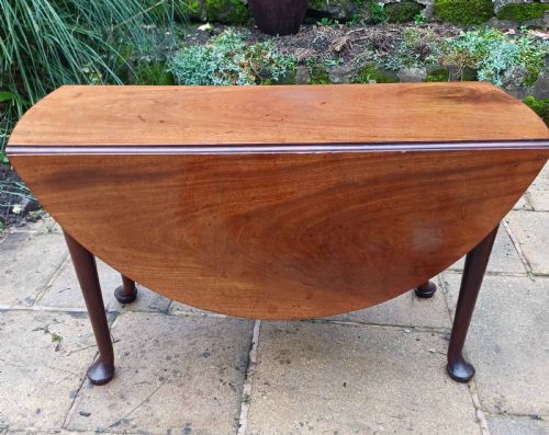 GEORGIAN MAHOGANY DROP LEAF DINING TABLE - ADDITIONAL PHOTO 3