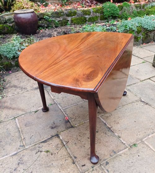 GEORGIAN MAHOGANY DROP LEAF DINING TABLE - ADDITIONAL PHOTO 4