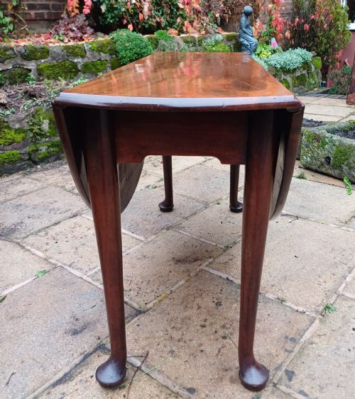 GEORGIAN MAHOGANY DROP LEAF DINING TABLE - ADDITIONAL PHOTO 5