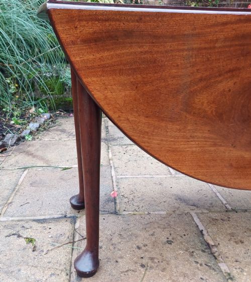 GEORGIAN MAHOGANY DROP LEAF DINING TABLE - ADDITIONAL PHOTO 7