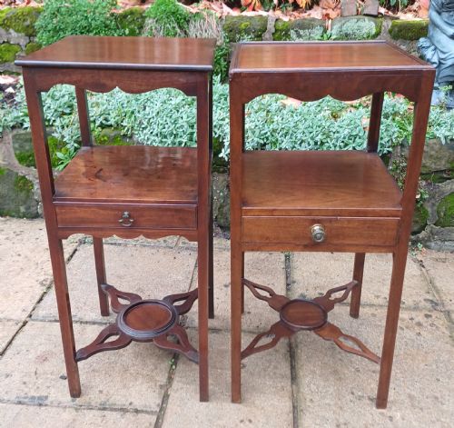 georgian bedside tables matched pair - CATEGORY: ANTIQUE CABINETS - DATED 1800