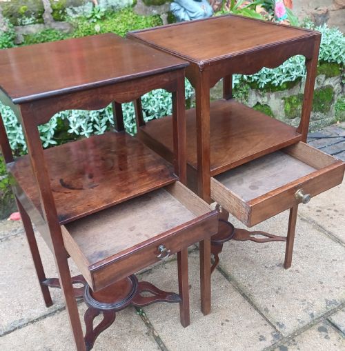 GEORGIAN BEDSIDE TABLES MATCHED PAIR - ADDITIONAL PHOTO 2