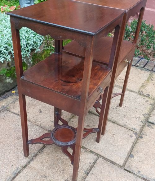 GEORGIAN BEDSIDE TABLES MATCHED PAIR - ADDITIONAL PHOTO 4