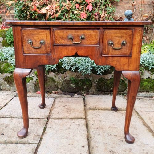 GEORGIAN WALNUT LOWBOY CABRIOLE LEGS - ADDITIONAL PHOTO 5