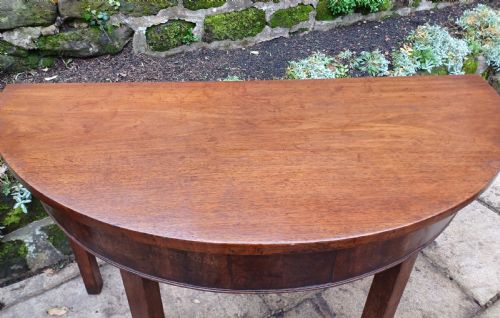 A PAIR OF DEMI LUNE CONSOLE MAHOGANY GEORGIAN - ADDITIONAL PHOTO 4