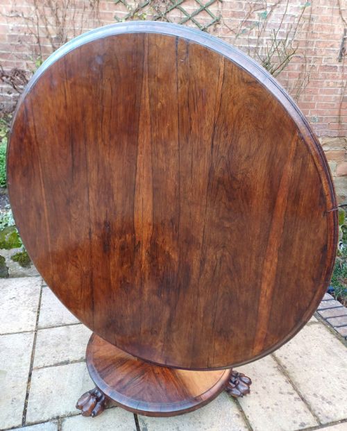 ROSEWOOD CENTRE CIRCULAR DINING TABLE - ADDITIONAL PHOTO 6