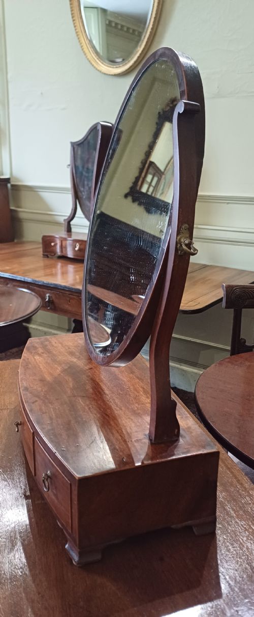 GEORGIAN MAHOGANY TOILET OR DRESSING TABLE MIRROR - ADDITIONAL PHOTO 2
