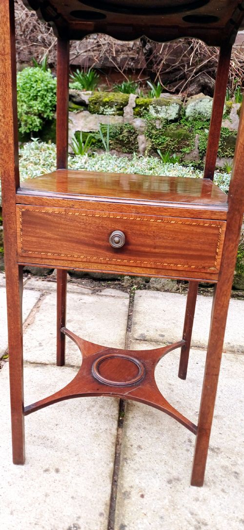 BEDSIDE TABLE MAHOGANY GEORGIAN - ADDITIONAL PHOTO 2