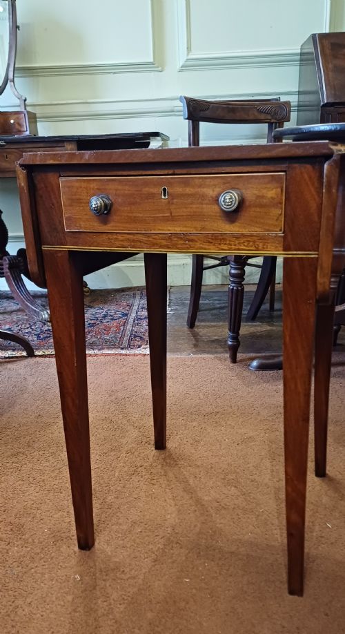 SMALL PEMBROKE LAMP DROP LEAF SIDE TABLE GEORGIAN - ADDITIONAL PHOTO 3