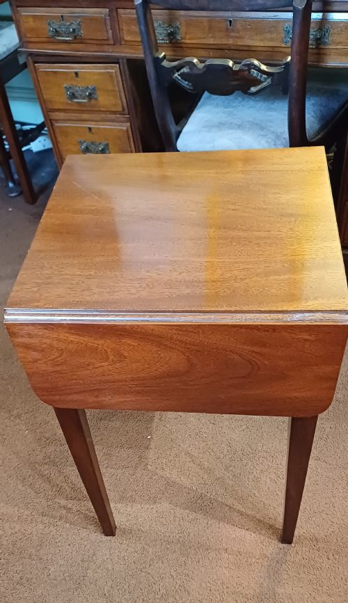 SMALL PEMBROKE LAMP DROP LEAF SIDE TABLE GEORGIAN - ADDITIONAL PHOTO 5