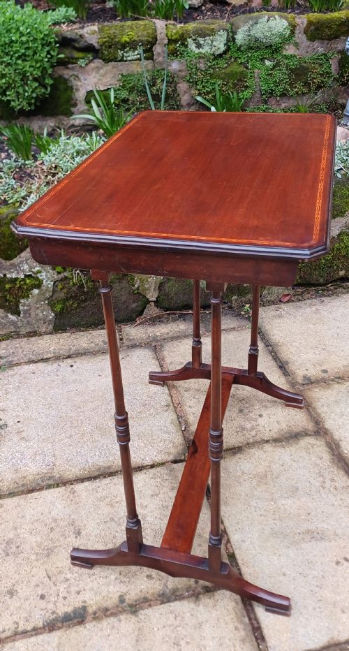 EDWARDIAN INLAID OCCASIONAL TABLE MAHOGANY - ADDITIONAL PHOTO 3