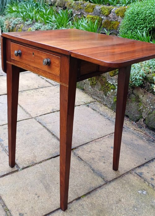 SMALL PEMBROKE LAMP DROP LEAF SIDE TABLE GEORGIAN - ADDITIONAL PHOTO 7