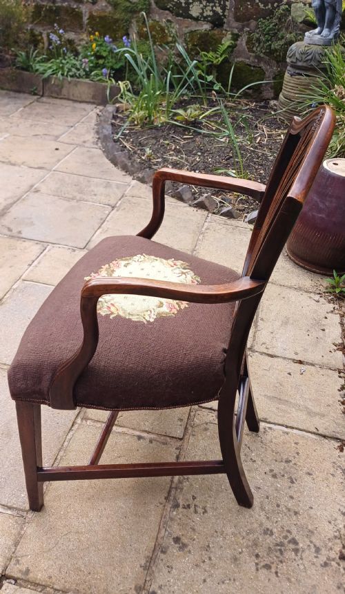 GEORGIAN HEPPLEWHITE CARVER CHAIR - ADDITIONAL PHOTO 3