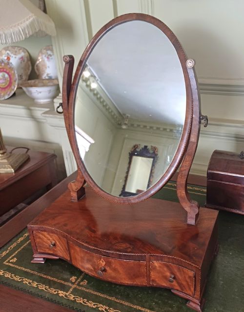 GEORGIAN SERPENTINE TOILET MIRROR - ADDITIONAL PHOTO 2