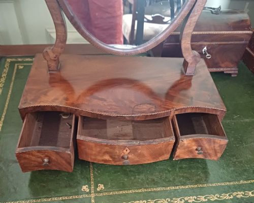 GEORGIAN SERPENTINE TOILET MIRROR - ADDITIONAL PHOTO 6