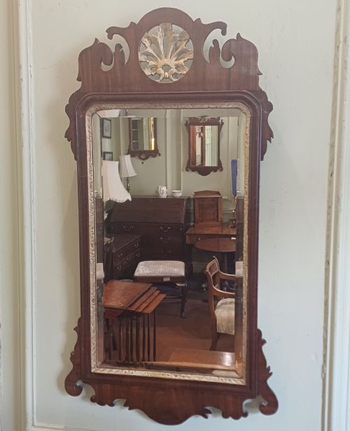 GEORGIAN FRET CHIPPENDALE WALL MIRROR - ADDITIONAL PHOTO 1