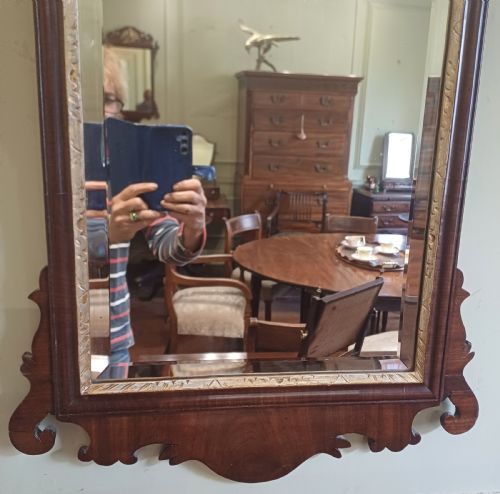 GEORGIAN FRET CHIPPENDALE WALL MIRROR - ADDITIONAL PHOTO 3