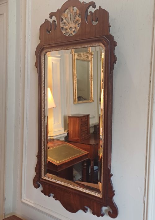 GEORGIAN FRET CHIPPENDALE WALL MIRROR - ADDITIONAL PHOTO 4