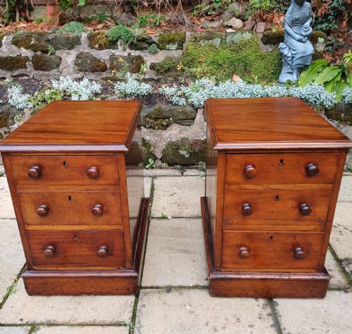 pair bedside tables drawers - CATEGORY: ANTIQUE CUPBOARDS - DATED VICTORIAN