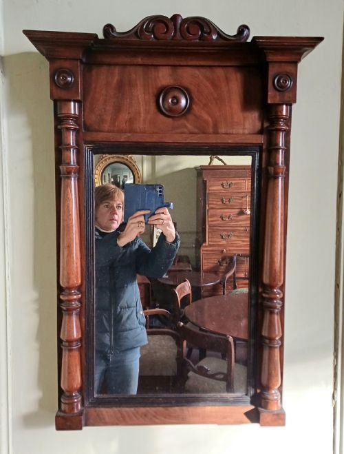 regency mahogany pier mirror super quality - CATEGORY: ANTIQUE MIRRORS - DATED REGENCY