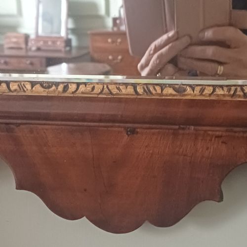 MAHOGANY FRET WALL MIRROR GEORGIAN - ADDITIONAL PHOTO 2