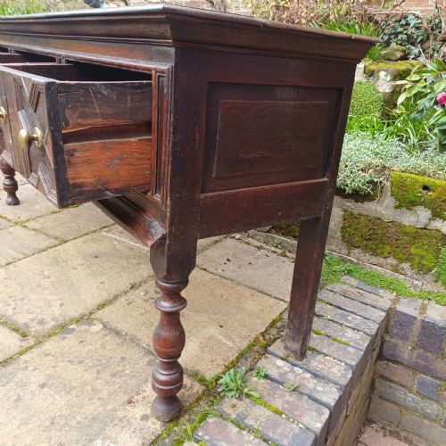 OAK DRESSER BASE LATE 17TH CENTURY - ADDITIONAL PHOTO 5