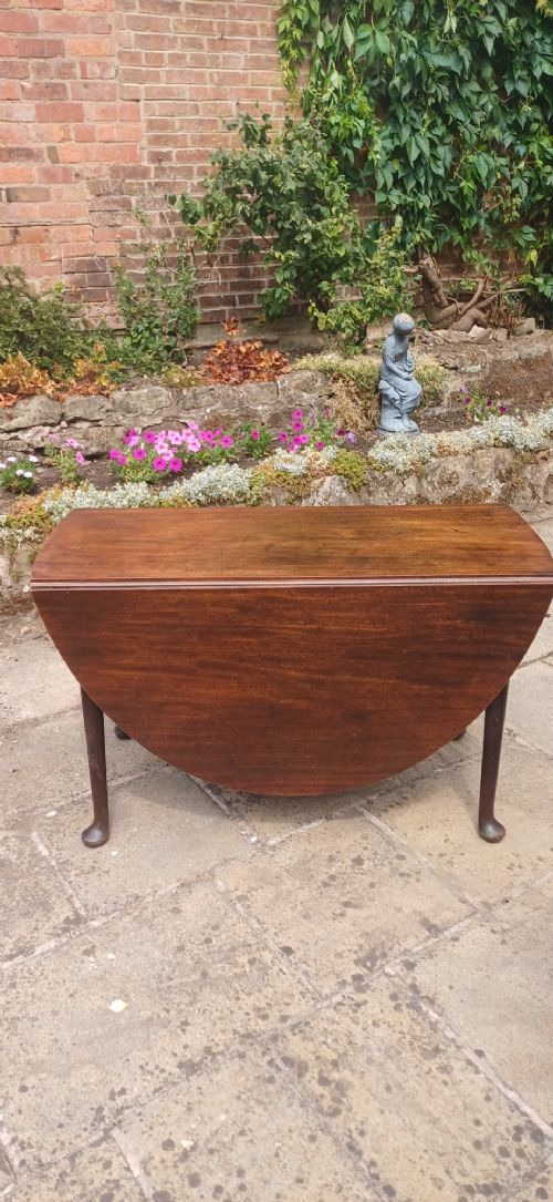 MAHOGANY DROP LEAF DINING TABLE GEORGIAN - ADDITIONAL PHOTO 1