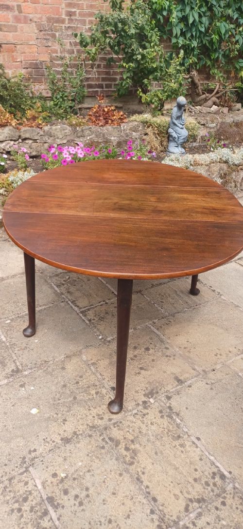 MAHOGANY DROP LEAF DINING TABLE GEORGIAN - ADDITIONAL PHOTO 2
