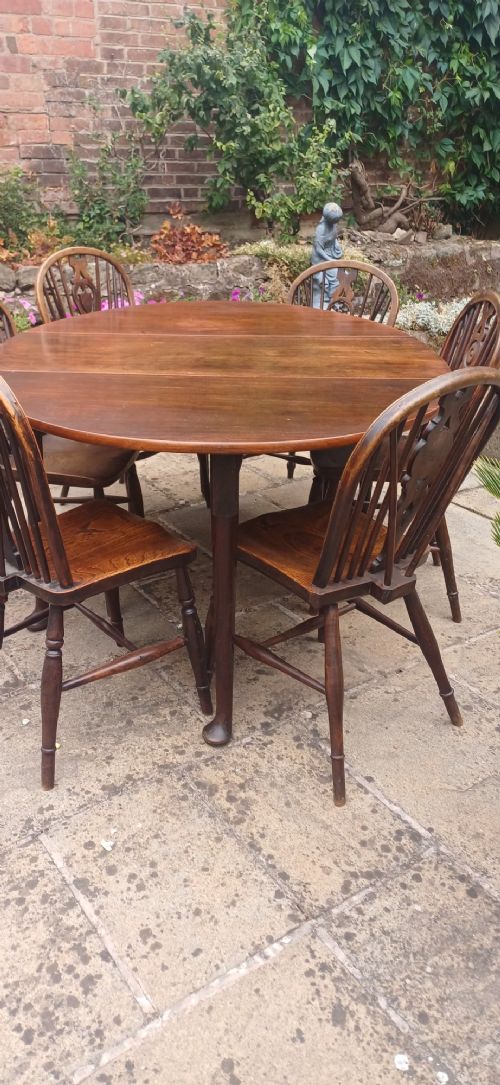 MAHOGANY DROP LEAF DINING TABLE GEORGIAN - ADDITIONAL PHOTO 6