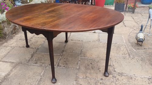 MAHOGANY DROP LEAF DINING TABLE GEORGIAN - ADDITIONAL PHOTO 7