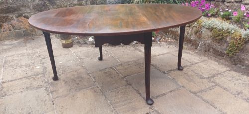 MAHOGANY DROP LEAF DINING TABLE GEORGIAN - ADDITIONAL PHOTO 8