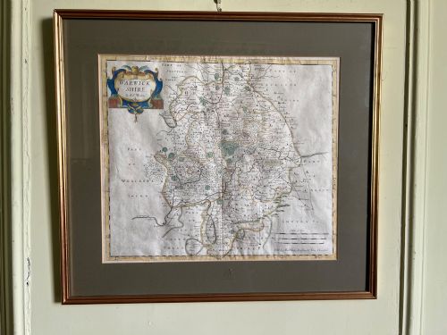 17th Century Robert Morden Map of Warwickshire.