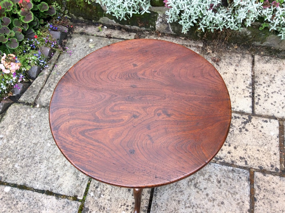 Small oak and elm tripod table View II
