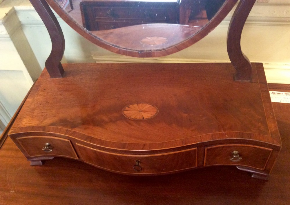 Georgian mahogany dressing table mirror View II