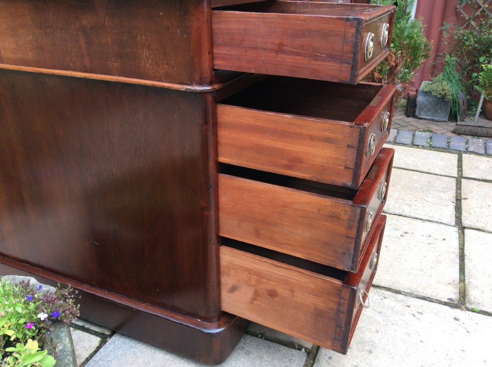 Super quality Victorian mahogany pedestal desk View VI